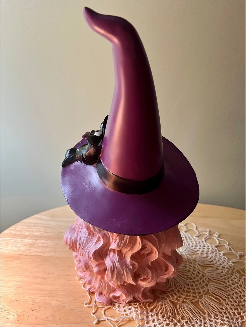 Decorative Witch Bust with Bubblegum and Skeleton Hand Bell